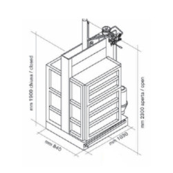 Lis na plechovky do 200L/hydraulický/9T CPV9