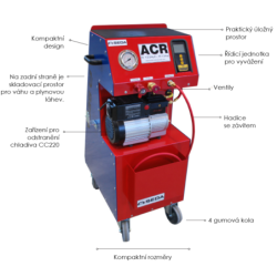 Odsávání klimatizace R1234yf/R134a/vozík/váha