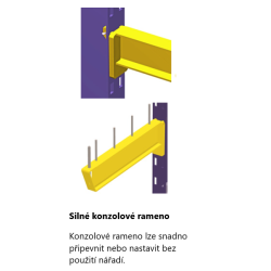 SEDA skladový regál, 4 patra, oboustranný 527535