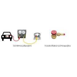 Odsávací zařízení na plyn R-1234yf/R134a 52310