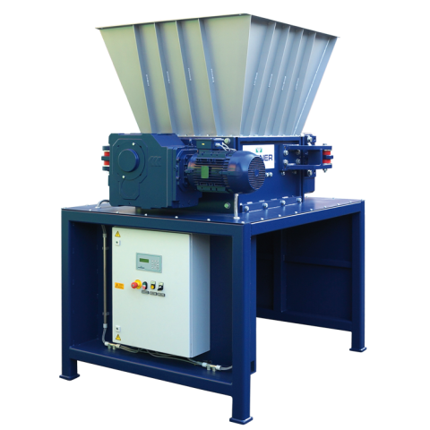 2 hřídelový drtič 2x22 kW