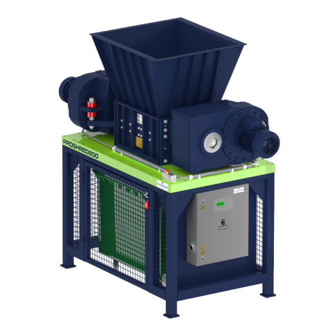 2 hřídelový drtič 2x15 kW