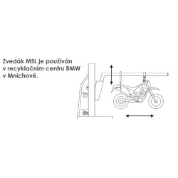 Zvedák motocyklů nosnost 350kg 51081