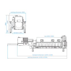 Nůžky na balíky 550 tun (6 m korba) s dieselovým mot. a dál. ovl.